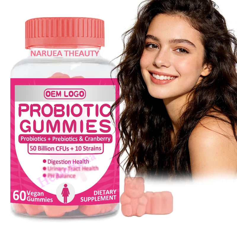 Factory Wholesale Promote Intestinal Flora Balance Daily Digestive Gummies with Prebiotics Probiotics Probiotic Gummies