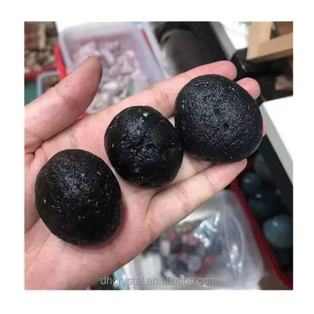 Bulk Wholesale Gemstones Raw Crystals Healing Stones Black Czech Meteorite Rough Gemstone for Decor