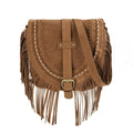 HOT Sell Double Sided Velvet Handcrafted Large Capacity Tassel Zipper Closure Hobo Crossbody Bag Women's Retro Versatile