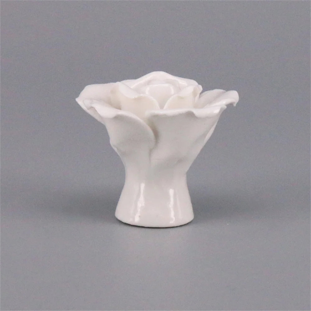 Handmade Flower Shaped Ceramic Cabinet Drawer Dresser Wardrobe Knob