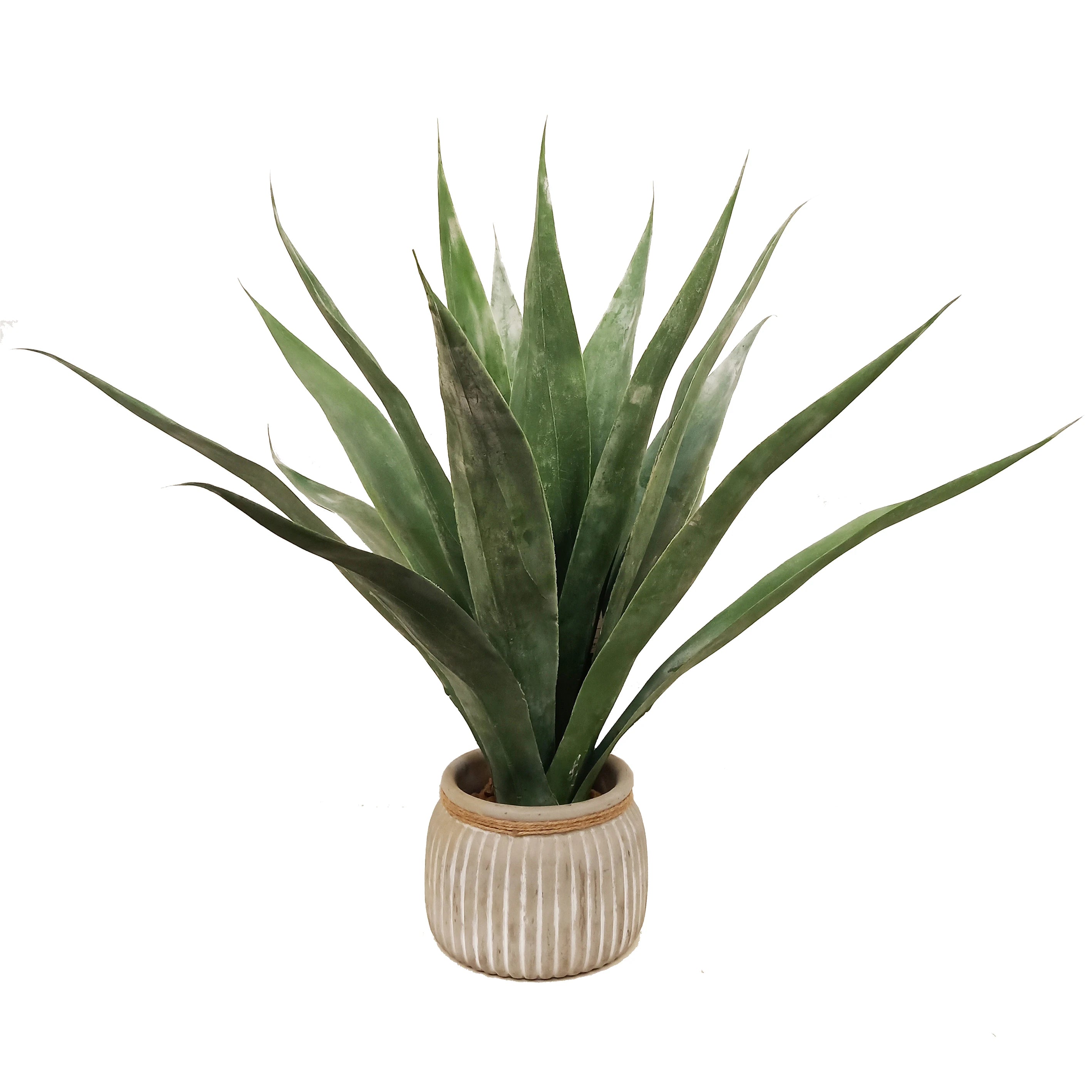 Factory Cheap 80CM 19 Leaves High Quality Faux Agave Sisal Plant Artificial Yucca Plant With Pot for Indoor Outdoor Decoration
