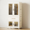 Hot Selling White Plastic Portable Foldable Wardrobe Multifunctional Conveniently Assembled for Bedroom & Living Room Detachable