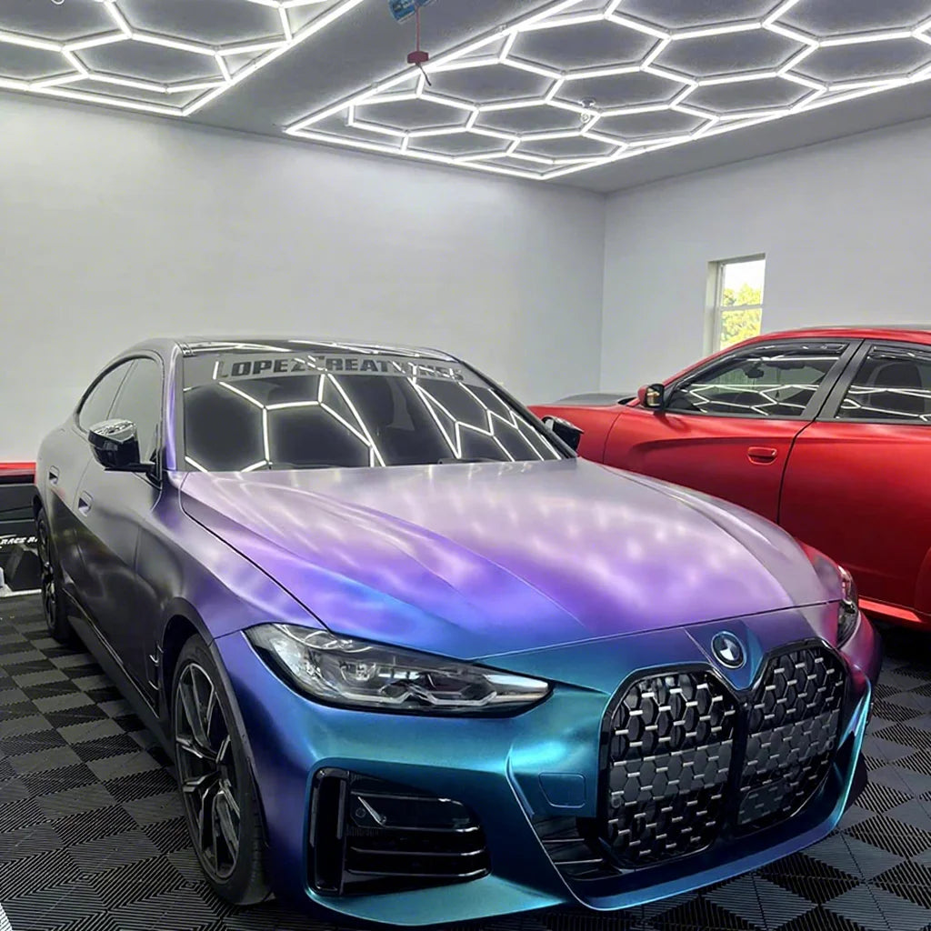 Professional Car Paint Maintenance Car Repair Shop Lighting Garage Hexagon Roof Led Light