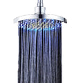 8 Inch Luxury LED Romantic Chrome Shower Head 7 Colors Light High Pressure Rain Shower Head