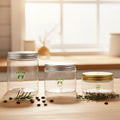 Hot Sale Customizable Logo Clear Food Grade Plastic Jars with Lids for Food Storage