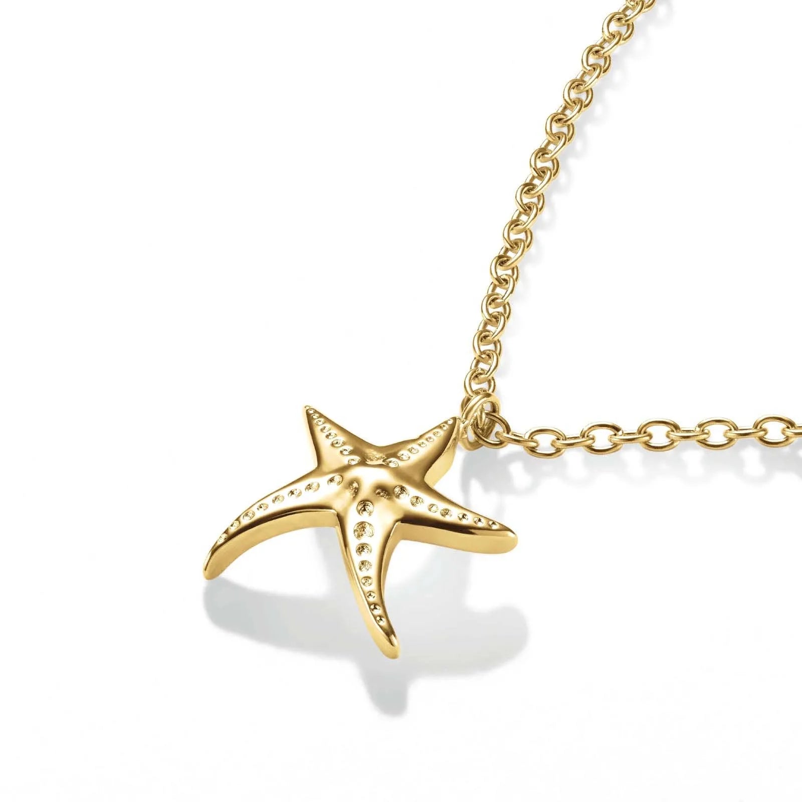 Modern Custom 925 Silver & 14K Gold Plated Cross Chain Seastar Necklace for Women Romantic Jewelry for Engagement Wedding Party