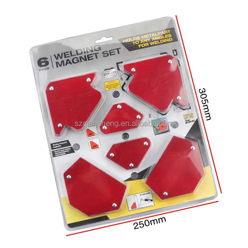 6 Pcs Triangle Welding Holder Positioner Magnetic Fixed Angle Soldering Locator Tool