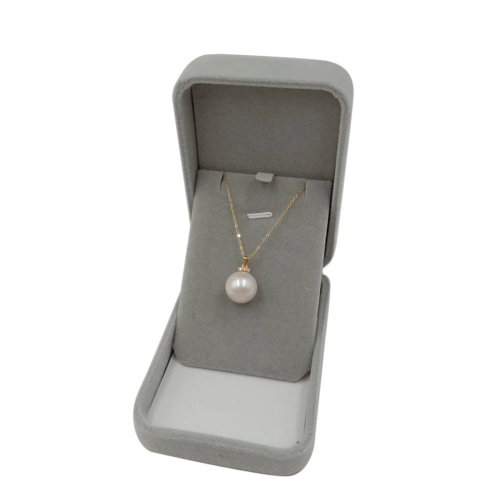 18 Inch Wholesales 925 Sterling Silver Chain Pendant Necklace 100% Nature Freshwater Big Perfect Pearl Big Shape 12-17 mm