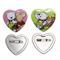 57*53mm Heart Shape Materials for Button Maker Machine
