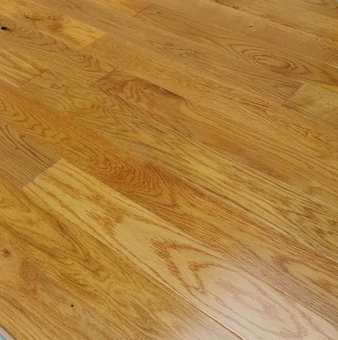 Wheat Color 5" Wide European White Oak Solid Wood Flooring Modern Eco-Friendly