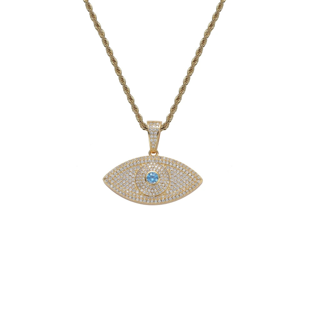 CN388   Hip Hop Pendant  Bling Bling  Brass Setting  CZ  Necklace Iced Out Jewelry
