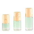 Wooden Lid 1ml 2ml 3ml 5ml Cosmetic Glass Serum Roller Bottles Skincare Essential Oil Glass Roller Bottle