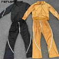Men's Custom Two-Piece Heavyweight Windbreaker Suit with Nylon Zipper Maternity Feature Jacket and Jogger Set