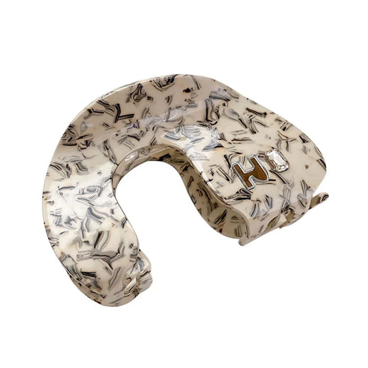 U-shaped Seamless Hair Claw Clip Light Color Hair Claw Clips Rhinestone