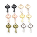 40pcs 17x10mm Charms Cute Heart Most Key Antique Silver Plated Bronze Pendant Fit Vintage Tibetan Findings for Jewelry Making MegaBDM