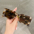 UNOC New 2022 Square Frame PC Sunglasses Acrylic Lenses UV400 Protection White Blue Brown Customized Unisex Fashion Retro Design