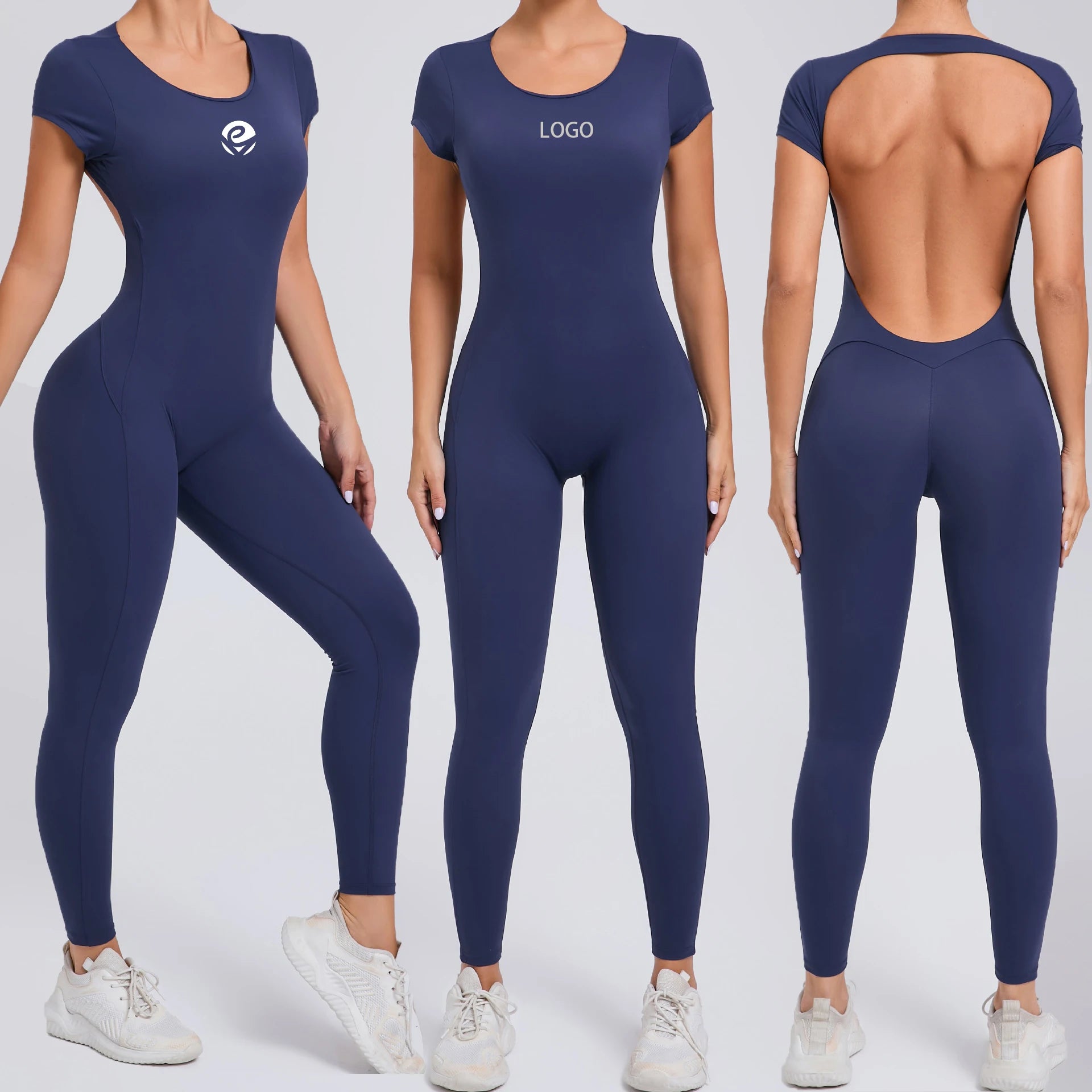 Custom One Piece Bodysuit for Women Spandex Nylon Workout Clothing Jumpsuit for Girls Yoga Rompers Outfit Set Women Sportswear