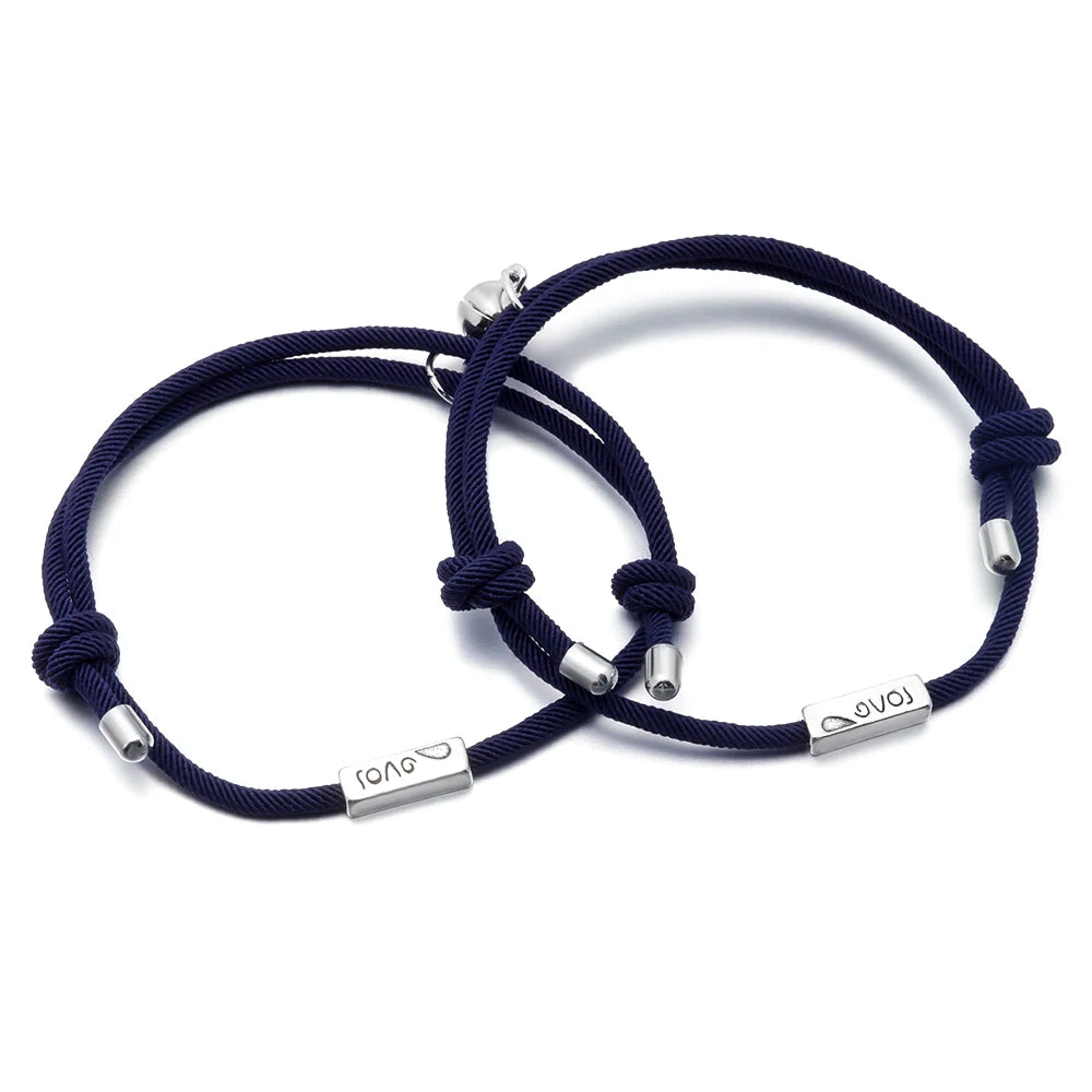 Alloy Hand-woven Leather Sun and Moon Couple Bracelet Men and Women Girlfriends Gift Long Distance Accessories Opp Bag Lovers ZG