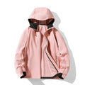 Women Waterproof Softshell Hooded Jacket 3Layers Membrane Fleece Hoodies Windbreaker Windproof Coat Jacket for Men Young