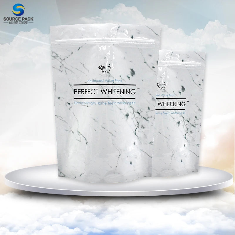 Customized Design Recycle Custom Printed Logo Stand up Zipper Pouch Teeth Dental Aligner Gift Packaging Bags