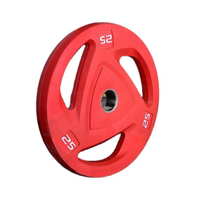Fitness Equipment Manufacturer Three-Hole Rubber-Coated Weight Plate Gym Equipment Fitness Accessories
