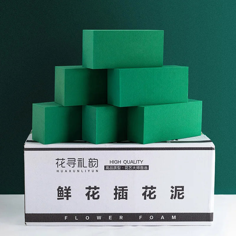 Wholesale Huaqi Brand Home Decoration Green Dry Flower Mud PF Material Artificial Graduation Flowers Moisturizing Absorption