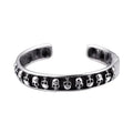 KALEN Stainless Steel Punk Skeleton Open Cuff Bangles Men