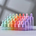 5ml 10ml Empty Refillable Macaron Color pink Purple Glass Bottle with Dropper for Essential Massage Oil Perfume Sample Packaging