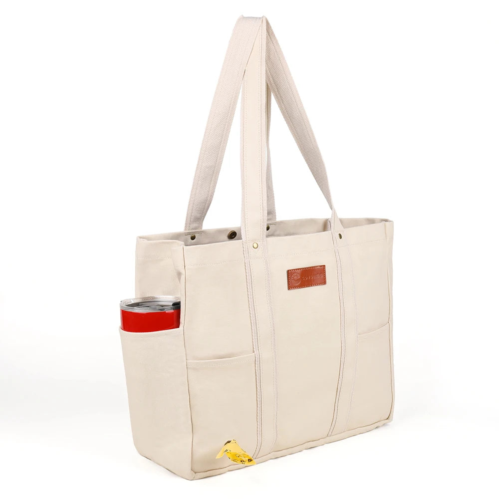 Coowone Custom Cotton Wholesale Grocery Shopping Tote Bag Designer Dog Leash Walking Bag Recycled Canvas Non-Woven Tote Bag