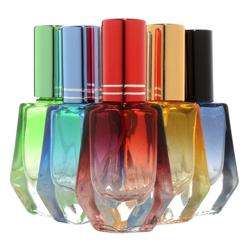 Private Label 10ml Red Square Perfume Glass Bottle Refillable with Crown Cap Seal Packaging Included MegaBDM