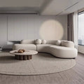 Italian Minimalist Fabric Sofa Set Wabi-Sabi Inspired Simple Technology Wood and Cloth for Living Room VIP Corner