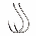 TOPRIGHT FH024 Ring Eye High Carbon Hooks Freshwater and Saltwater Bottom Fishing Bait Offset Barbed and Barbless Hook