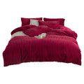 King Size Comforter Set Rabbit Faux Fur Fluffy Bedding Set Warm Winter Bedding Set