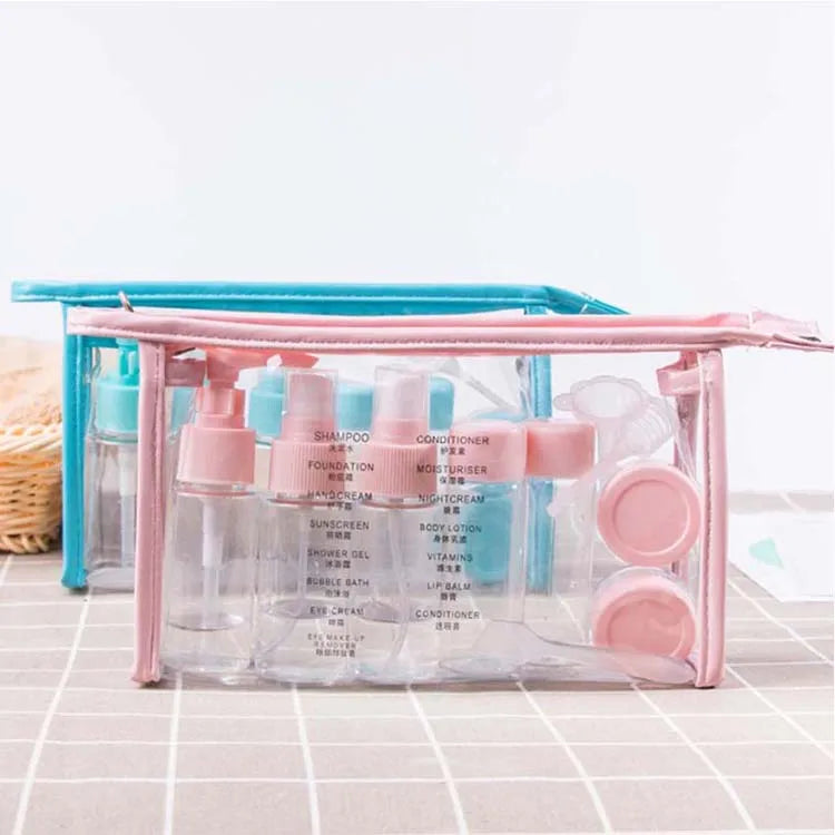 11Pcs Travel Toilet Bottles Kit With Bag Portable Toiletry Containers Set Cosmetic Travel Bottles Set for Toiletries