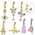 Gaby Hot Sale Gold Plated Non-Piercing Bunny Cat Belly Button Rings Fake Butterfly Body Jewelry for Weddings