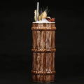 Wholesale  Bamboo Tube Texture Shaped Tiki Mug Hawaii Style Ceramic Cup Personalized Brown Cups Barware Cocktail Tiki Mugs
