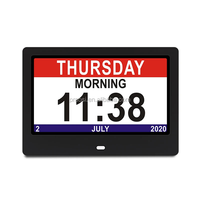 2025 New Design Digital Wall Clock Seniors Dementia Digital Calendar Day Clock With Dutch Multi Languages