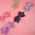 Hot Sale Creative Gold Glitter Shiny Bow Straw Bottle Decorative Accessories DIY Cup Straw Tumbler Decoration with Rubber Band