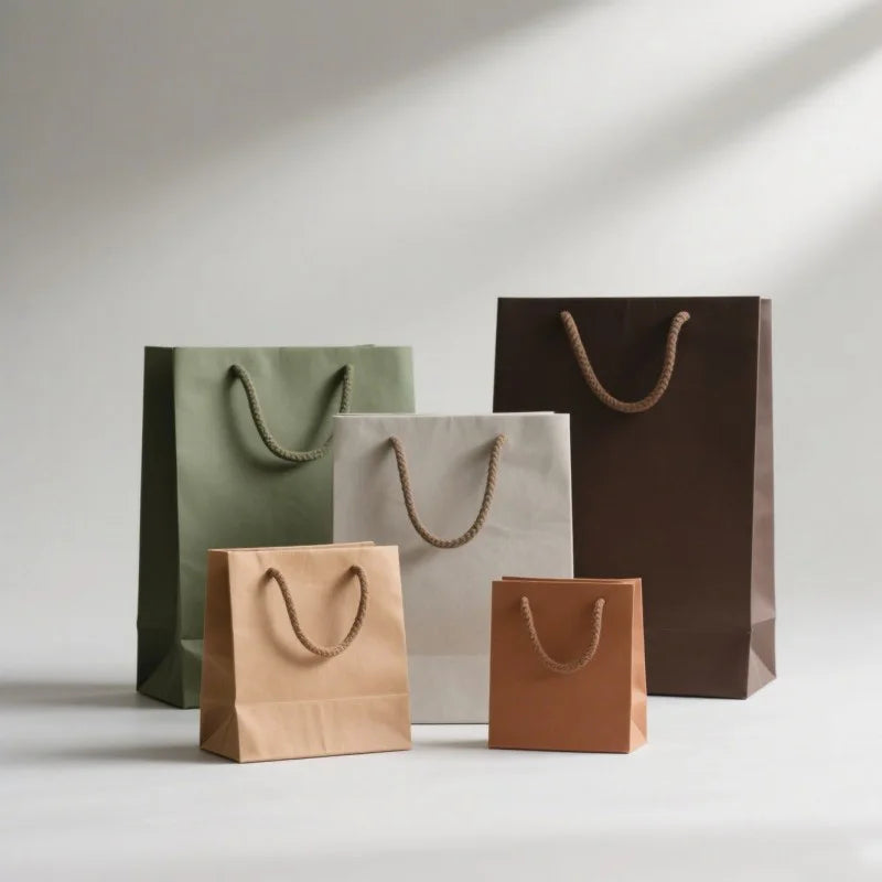 Nova Custom Logo Eco-Friendly Kraft Luxury Paperboard Bags for Clothing Small Business Crafts Photo Frames-Shopping Gift Bags
