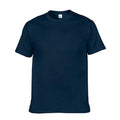 Custom Embroidered Logo Men's T-Shirt 180g 100% Cotton Heavy Knit Washed Plus Size Summer Men's T-Shirt