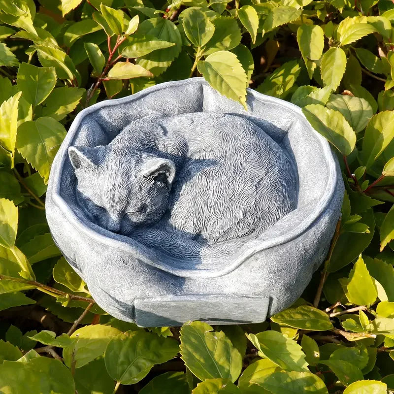 Cat Bed Statue - Home & Outdoor Garden Lawn Decor Perfect Gift for Pet Lovers