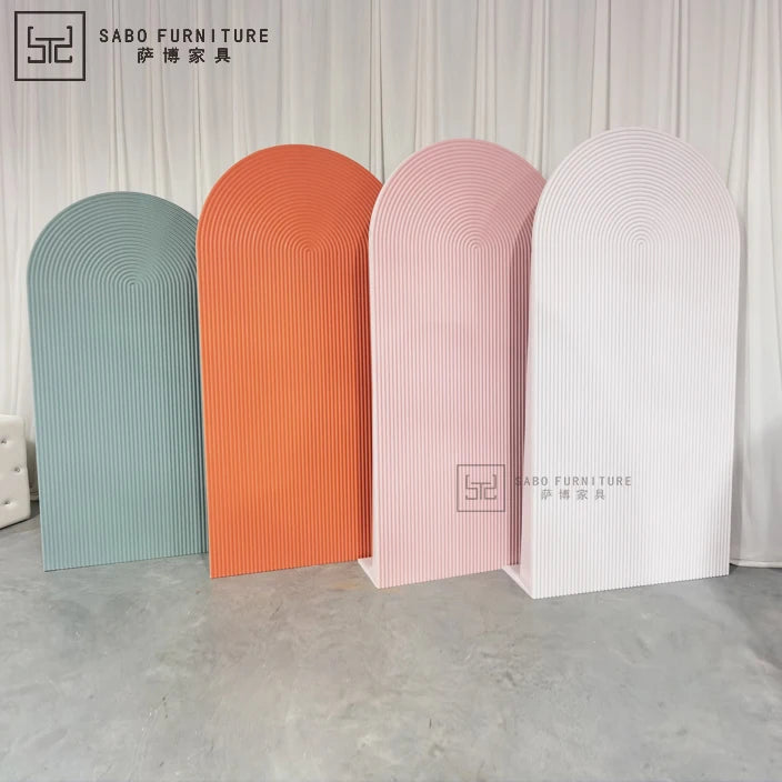 Luxury New Design Wedding Backdrop Arch Multi-color Size Customization White PVC Acrylic Arch Panels 3D Arch Wall for Events