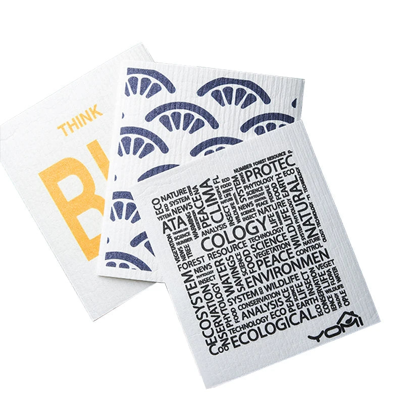 Eco-friendly Biodegradable Germany Cellulose Sponge  Dish Drying Cloth Cleaning Cloths Pack