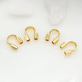 14K Gold Plated Pure Brass U-shaped Connector Handmade Earrings for Jewelry Accessory