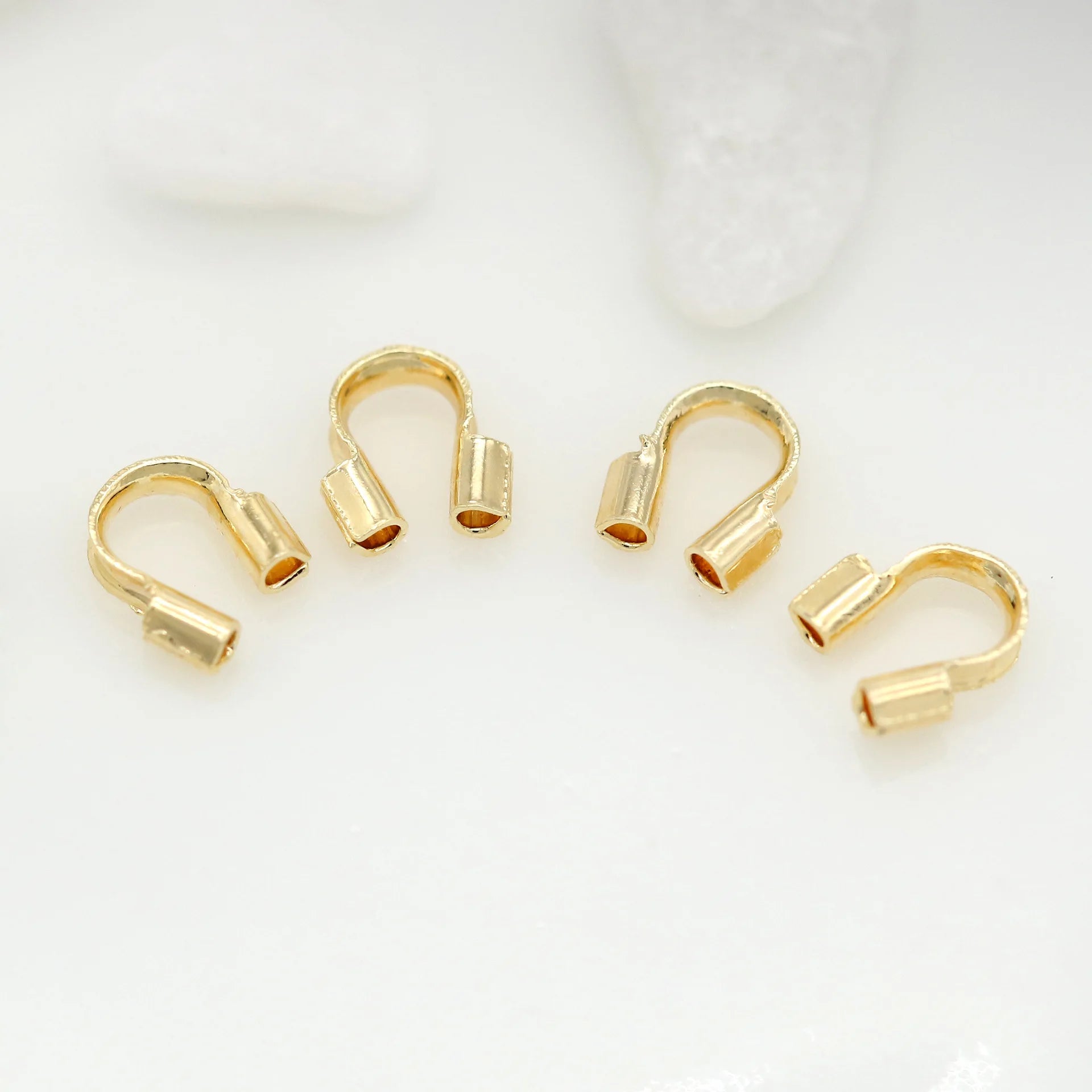 14K Gold Plated Pure Brass U-shaped Connector Handmade Earrings for Jewelry Accessory