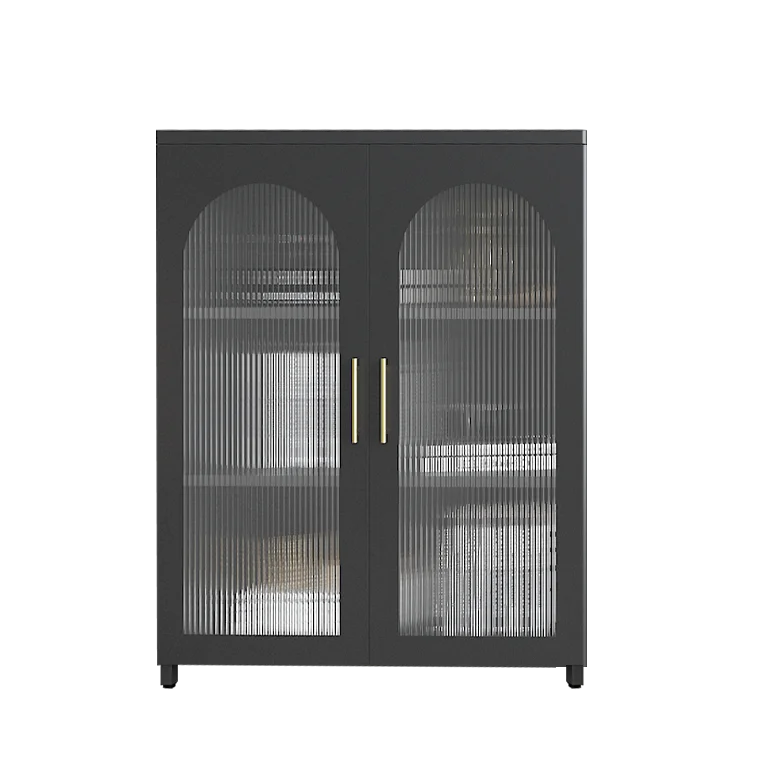 Steel Storage Cabinet Two Doors Cabinet Metal Sideboard Home Storage Cabinet