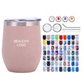Wholesale 12oz Insulated 18/8 Stainless Steel Tumbler Unisex Coffee Mugs with Lids and Straws Direct Drinking for Party