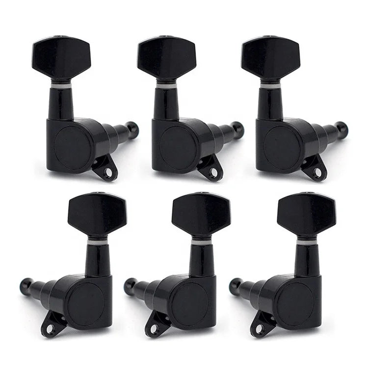 3R3L Black String Tuners Sealed Tuning Keys  Machine Heads Guitar Tuning Pegs for Electric Acoustic Guitar