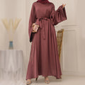 Loriya Women Abaya 2022 Muslim Dresses Fashion Hot Sale Satin Dress Turkey Style Traditional Muslim Clothing for Sale