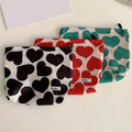 Heart Pattern Makeup Bag Roomy Travel Zipper Cosmetic Pouch Toiletry Organizer for Women